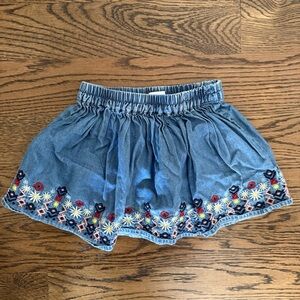 Denim Skirt with Floral Embroidery from Margherita Missoni
